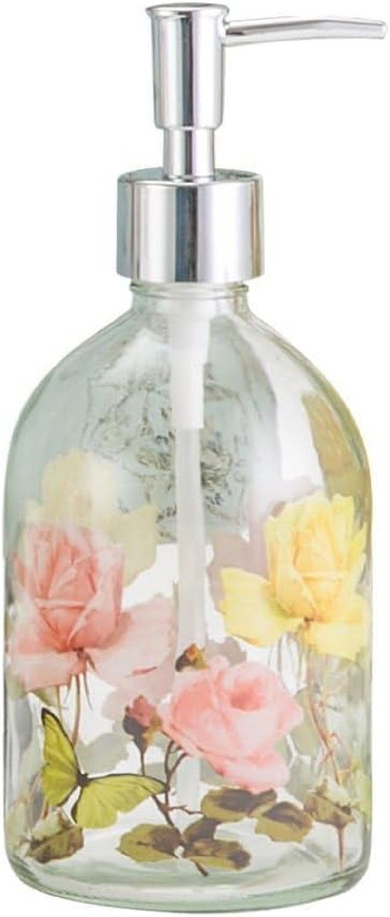 Glass Soap Dispenser Bottle with Pump,Refillable Liquid Hand Soap Dispenser for Bathroom, Kitchen Soap Dispenser 17 Oz
